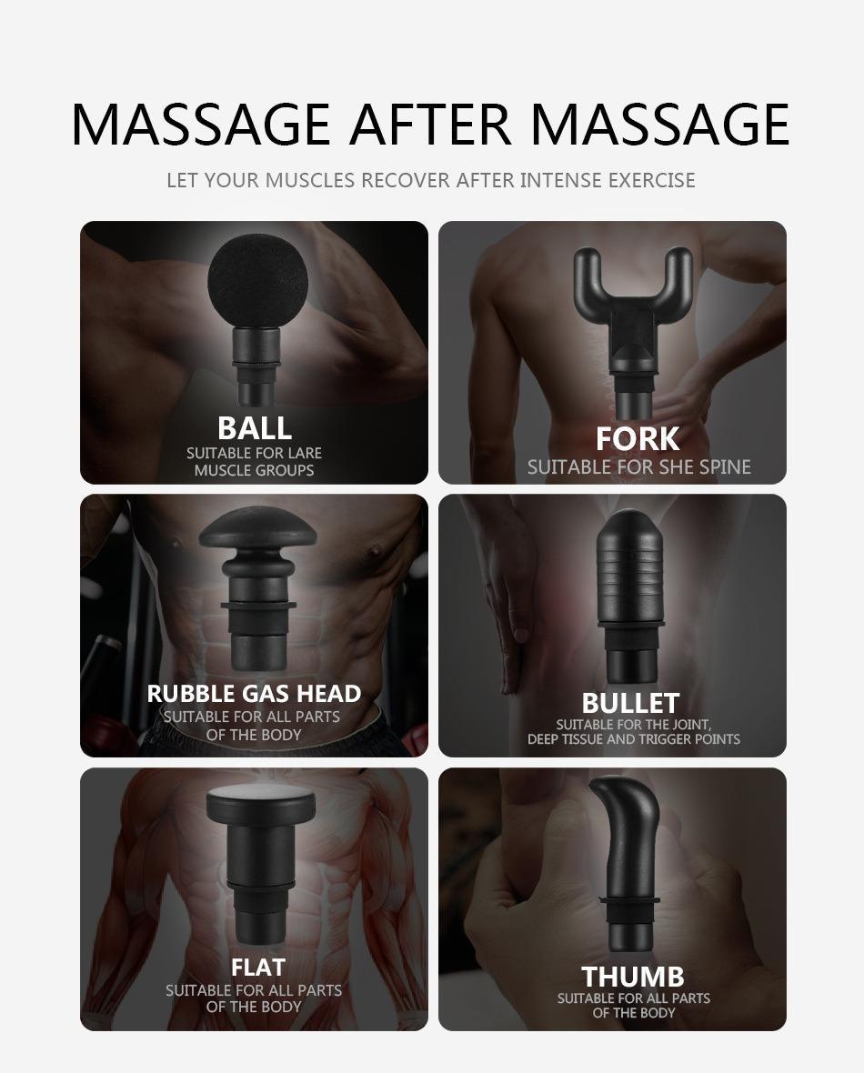 China Fascia Massage Gym Equipment Cordless Portable Deep Muscle Massage Gun