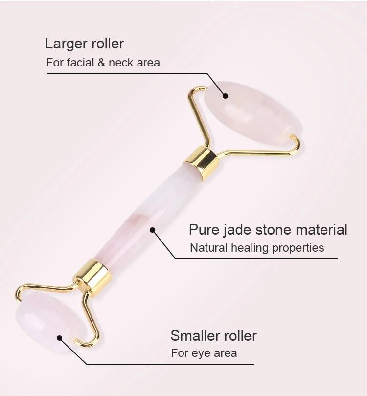 Skin Massage Tools Rose Quartz Jade Roller