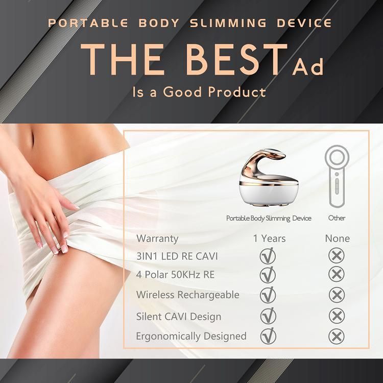 Dropshipping Portable Stretch Marks Removal EMS Skin Tightening Ultrasonic Body Slimming Massager Fat Removal