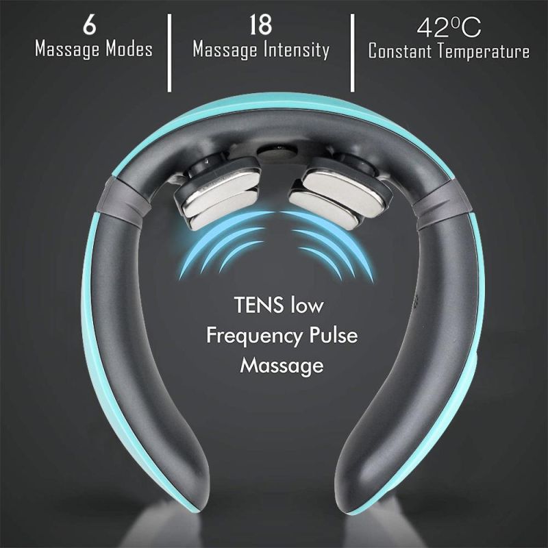 Tens Low Frequency Pulse Heating Massage 4D Smart Electric Neck Massager with 6 Modes 18 Levels