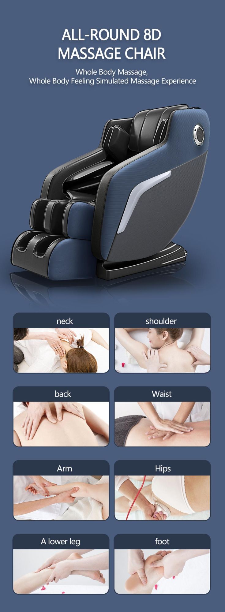 Luxury Cheaper Best 3D Zero Gavity Full Body Massage Equipment