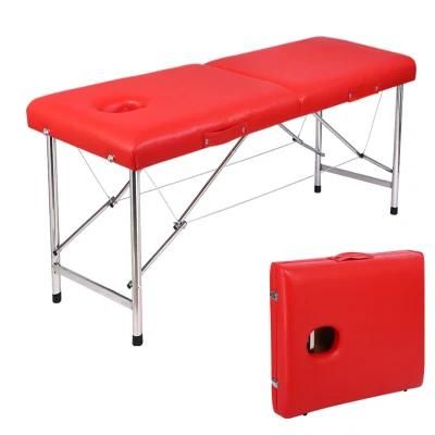 Beauty Steel Folding Massage Table Facial Bed Jade Massage Bed Portable