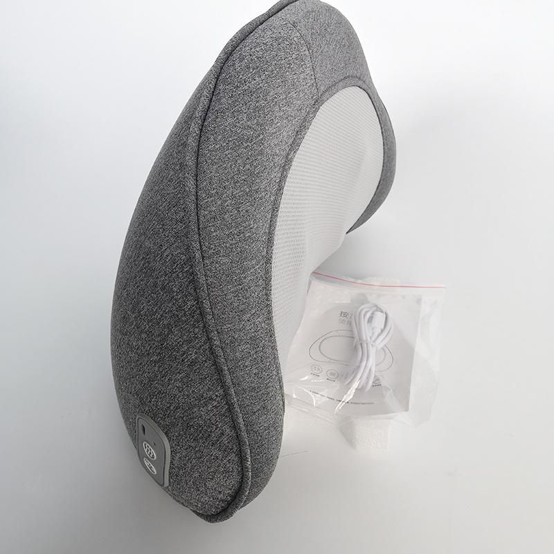 2022 New Rechargeable Full Body Shiatsu Heating Head Back Neck Rolling Kneading Vibration Massage Pillow