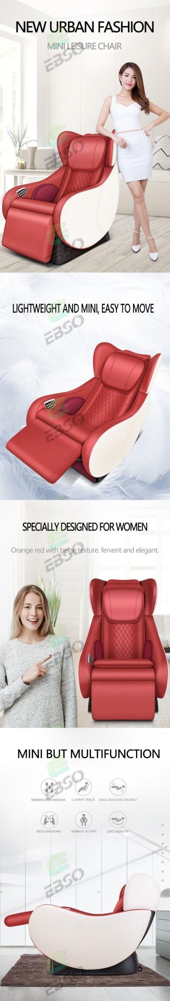 Electric Full Body 3D Zero Gravity SL Massage Chair Rhytmic Swing Musical Function Online Technical Support