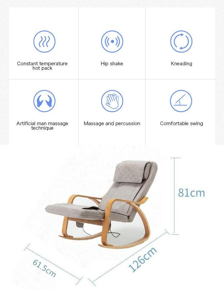 Sauron Q6yl Shiatsu Rocking Wooden Massage Chair