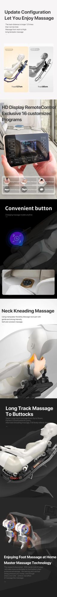 Champagne Color Healthcare Zero Gravity Recliner Massage Chair