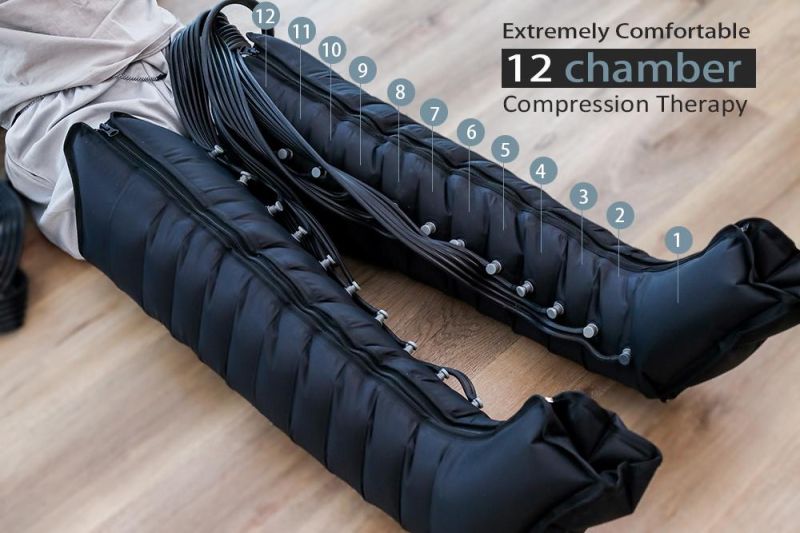 Portable 12-Chamber Leg Compression Massage Recovery Boots for Athletes