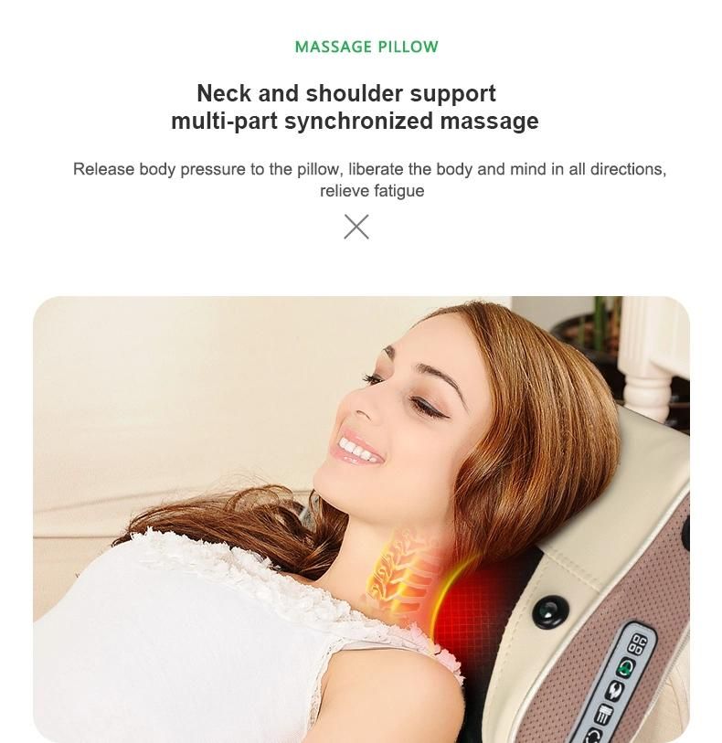 Ningde Crius C-M1 2 in 1 Shiatsu Head Shoulder Back Neck Shiatsu Vibrator Infrared Neck Soft Support Travel Massage Pillow