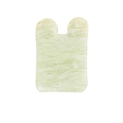 Natural Xiuyan Jade Stone Light Green Gua Sha Board Square Shape Guasha Massage Tool