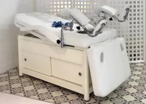 Electric Salon Gynecology Examination Couch Chair with Cabinet and Foot Support