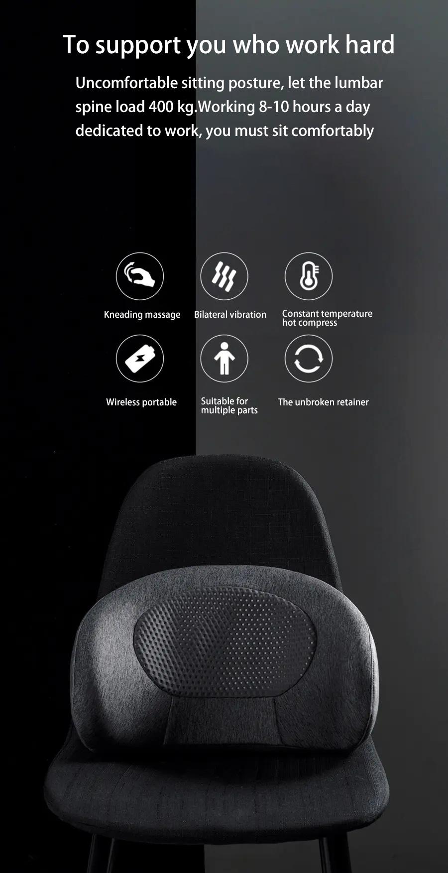 Multifunctional Massager Washable Lower Lumbar Back Cushion