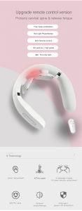 CE Certified ABS Remote Control White/Pink/Blue Curved Suitable U Shape Neck Massager