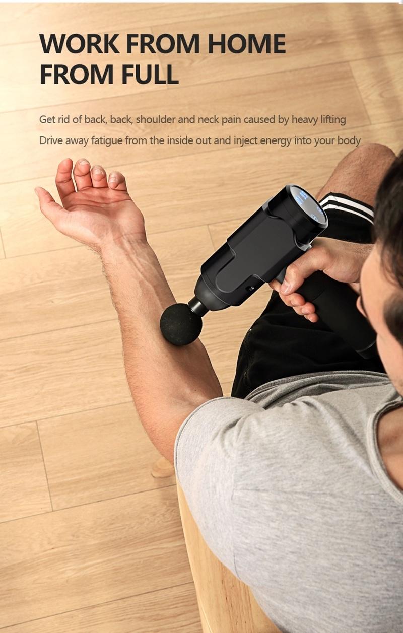 Km Handheld Muscle Massage Gun Fitness Sports Full Body Relax Recovery Cordless Vibration Massager Pistolet Pistola De Masaje