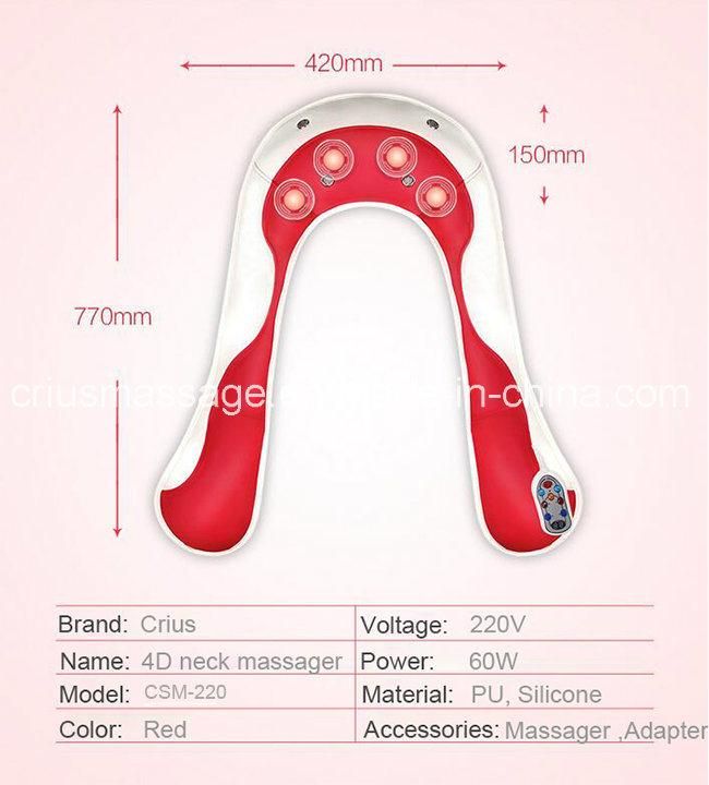 4D Technology Silicone Heating Tapping Neck and Shoulder Massager