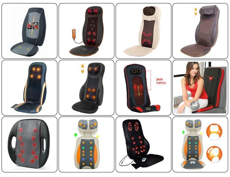 OEM Electric Relaxing Air Bag Pressure 3D Shiatsu Massage Cushion Tapping Kneading Vibration Neck Shoulder Back Massage Mat for Car and Home