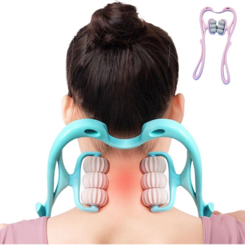 Rolling Massager Six-Wheel Cervical Spine Multifunctional U-Shaped Neck Kneading Clamp Wyz15305