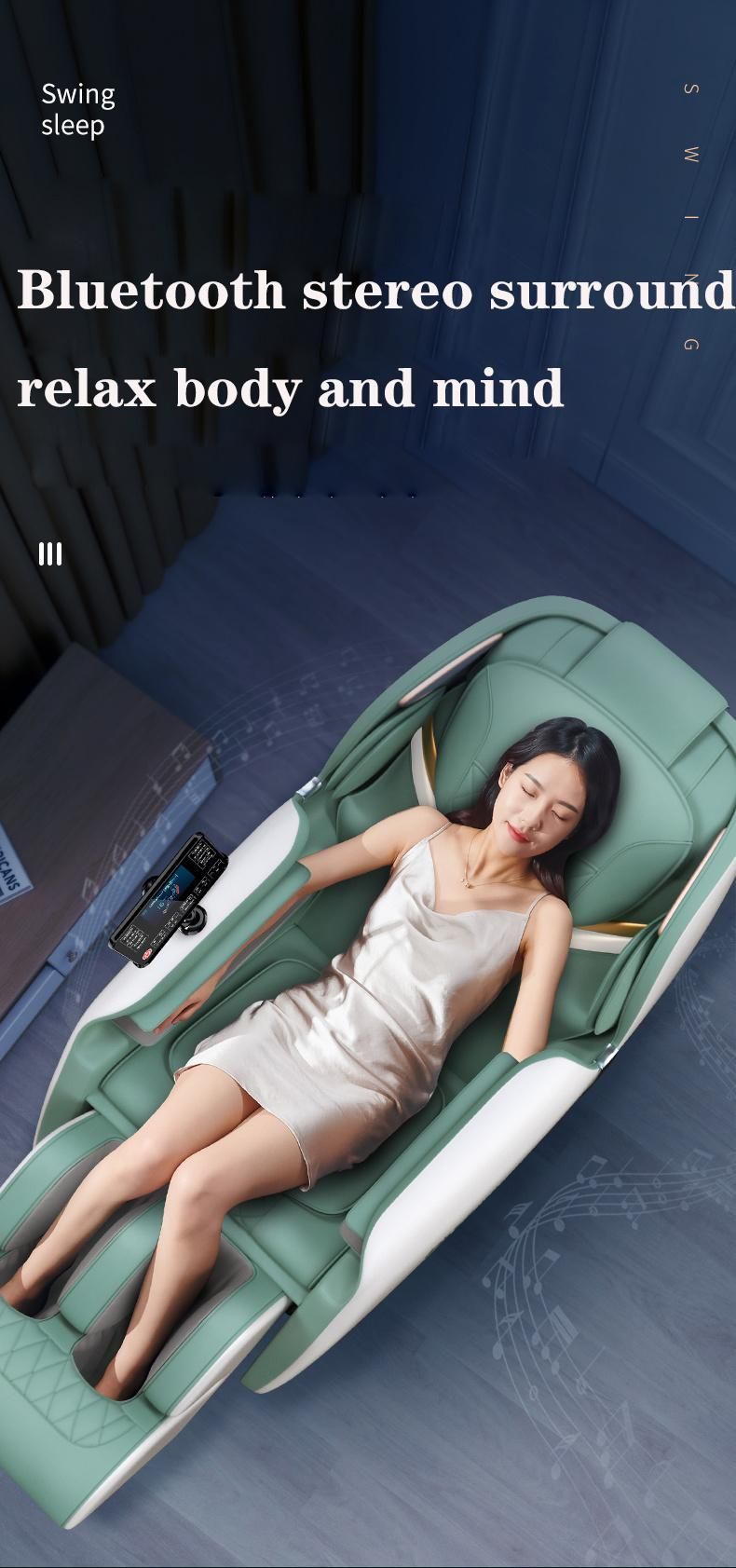 Sauron H450c Canada Luxury Electric 4D Zero Gravity Full Body Airbag Shiatsu Recliner Massage Chair