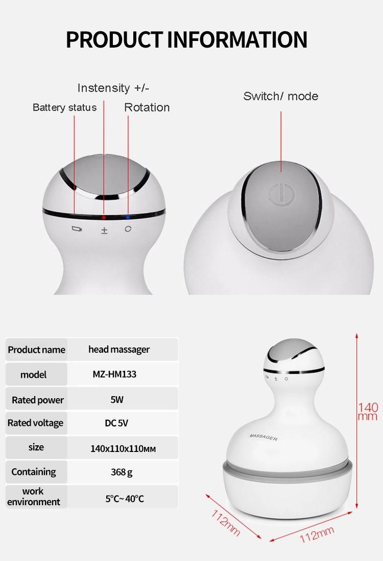 Electric Vibrating Octopus Head Scalp Massager Machine Waterproof Electric Scalp Massager