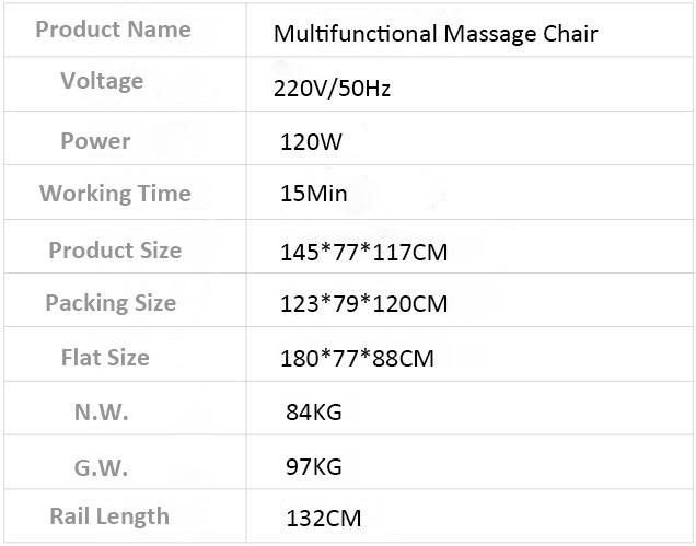 Electric Health Care Automatic Zero Gravity Massage Chair
