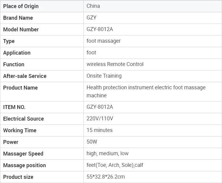 Health Protection Instrument Electric Foot Massage Machine