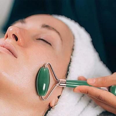 Natural Nephrite Face Skin Massager Roller Beauty Device