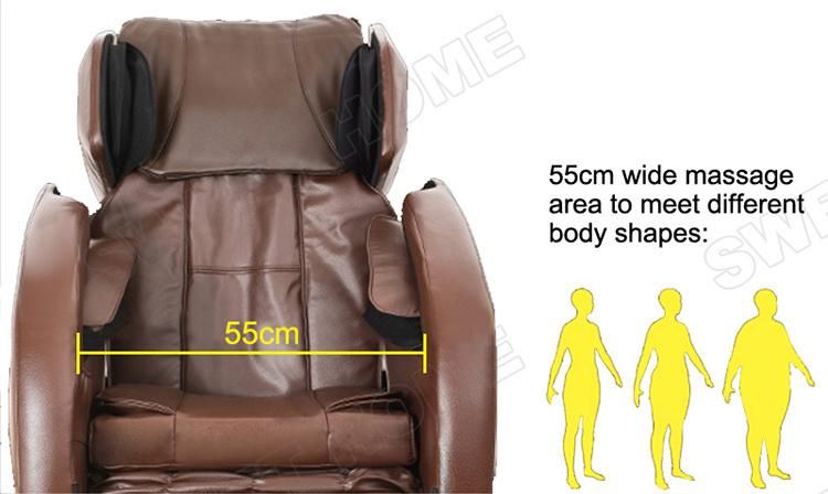 Plus Size Electric Compression Neck Back Foot Silla Massaje Full Body Vibration Shiatsu Massage Chair with Airbags and Heat