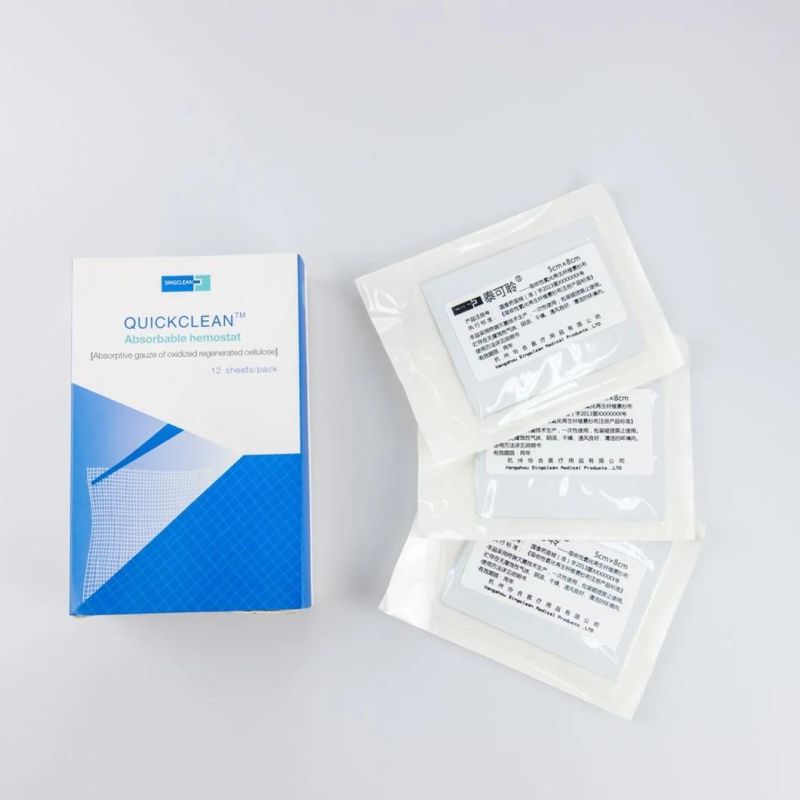 Surgiclean Medical Bandage Absorbable Hemostatic Gauze for Stop Bleeding with CE