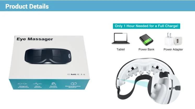 Electronic Smart Eye Relaxer Massage Eye Beauty Massager with Heating and Vibration Wholesaled Manufacturer Best-Selling Massager Tool Beauty Portable