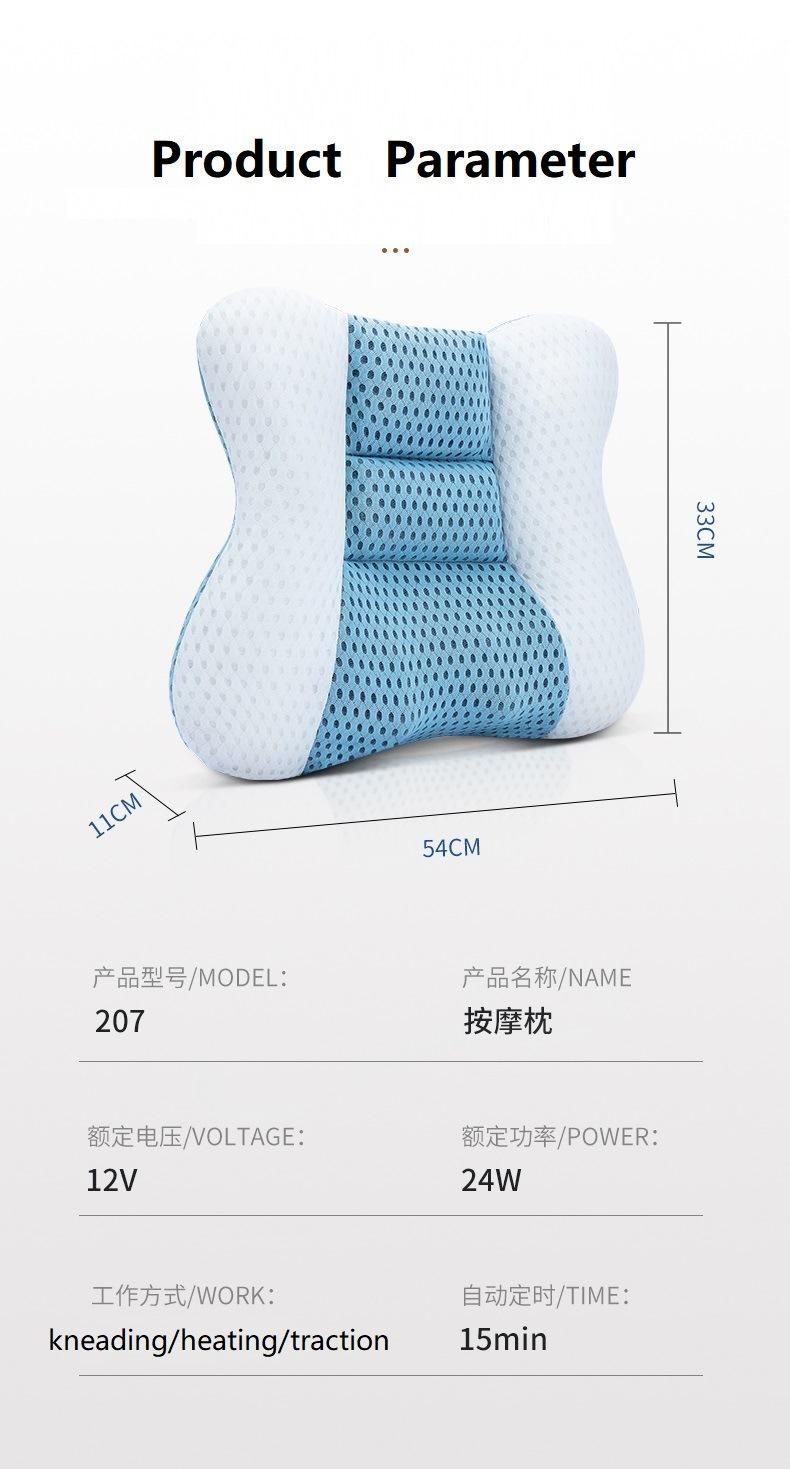 Sauron 207 2022 New Head Neck Shiatsu Kneading Soft Massage Pillow with White Blue