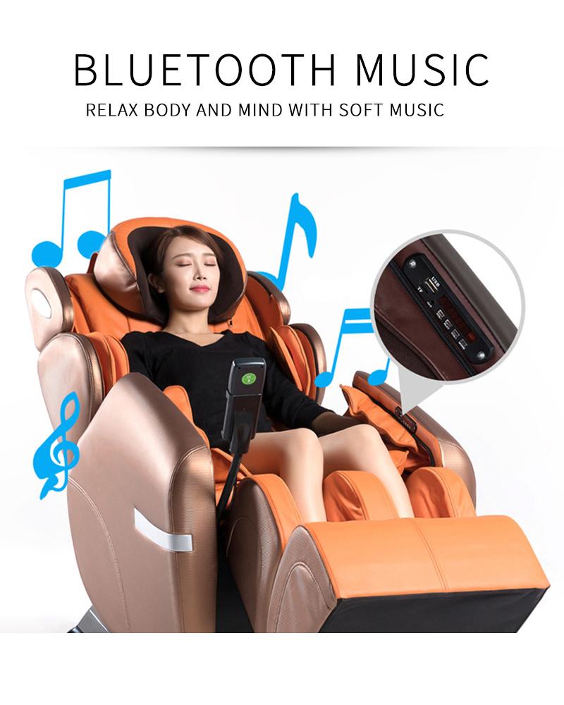 Wholesale Full Body Shiatsu Massage Chair 2022 Orange