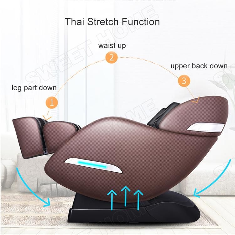 Luxury Electric Zero Gravity Space Capsule SL Track Armchair Thai Stretch Full Body Shiatsu Office 4D Massage Chair