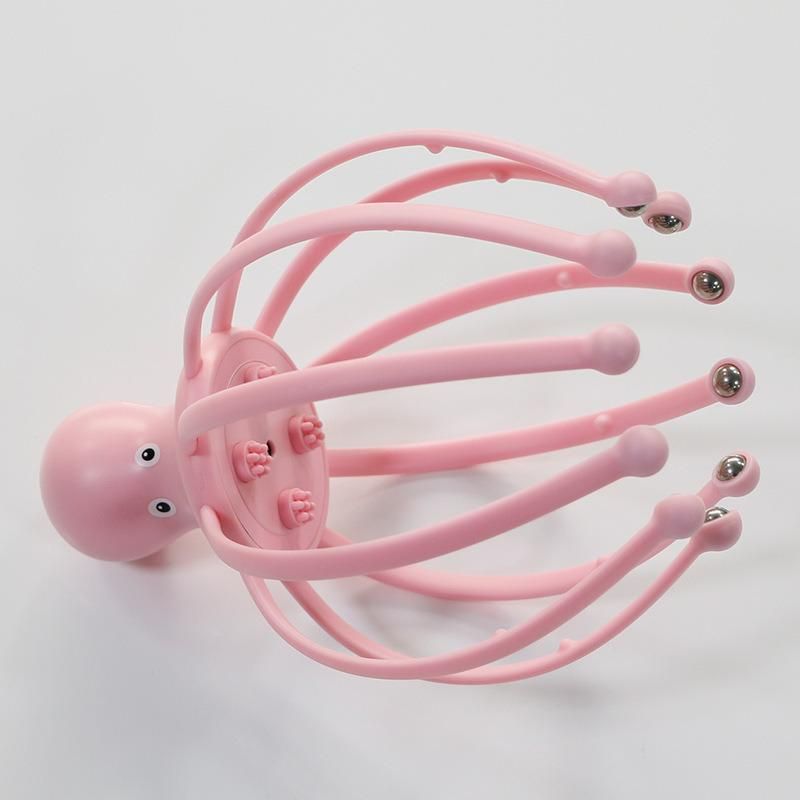 Electric Head Massager 10 Claw Scalp Massage with Steel Ball Octopus Type Massager Scalp Brush for Hair Growth