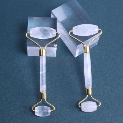 Natural Crystal Quartz Massager with Healing Stone for Facial Beauty