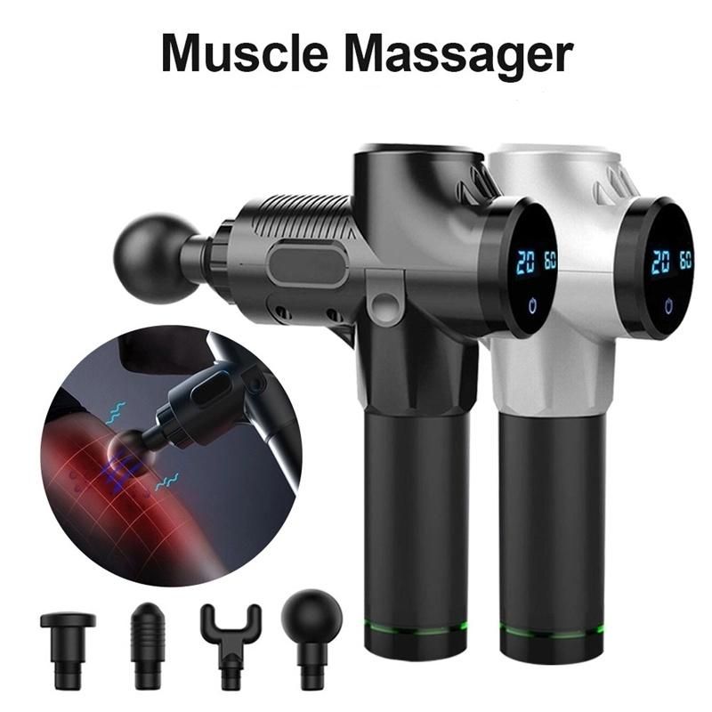 Fitness Electrical Deep Vibrating Tissue Fascia Muscle Massager Gun for Exercising Muscle Pain Relief Body Shaping