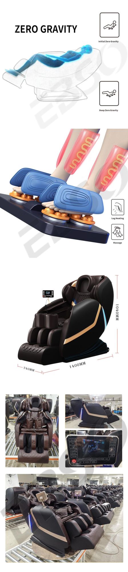 Zero Gravity Massage Chair with U Type Pillow Massager