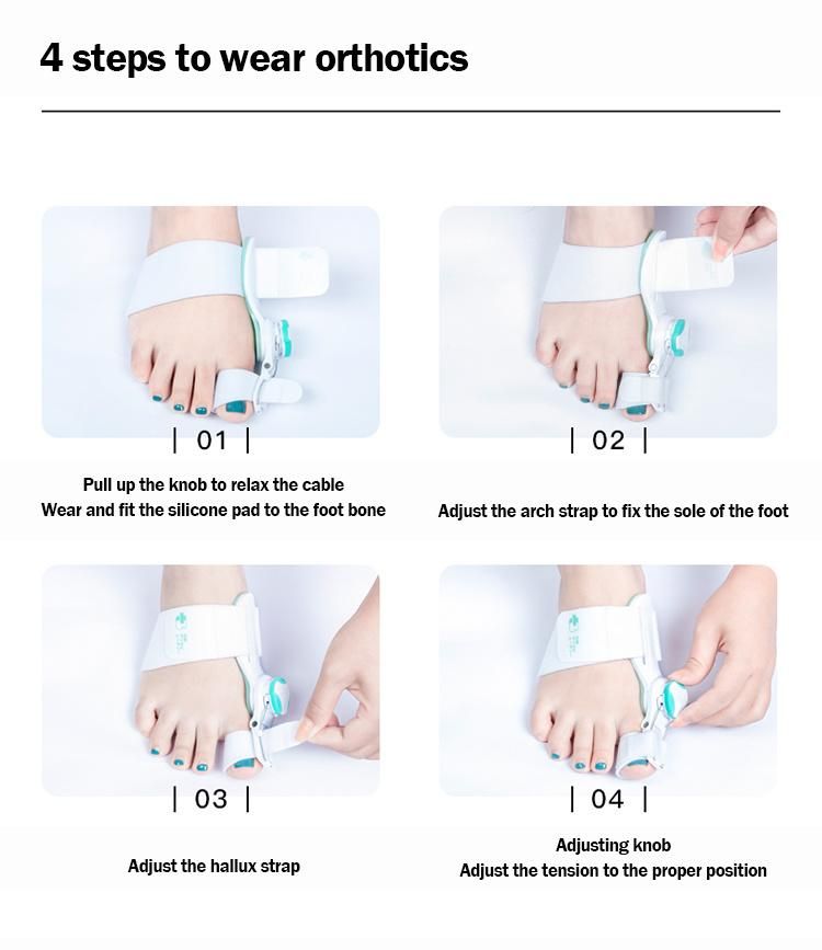 Tech Love High Quality Toe Straightener Splint Corrector Fit Bunion Hallux Valgus