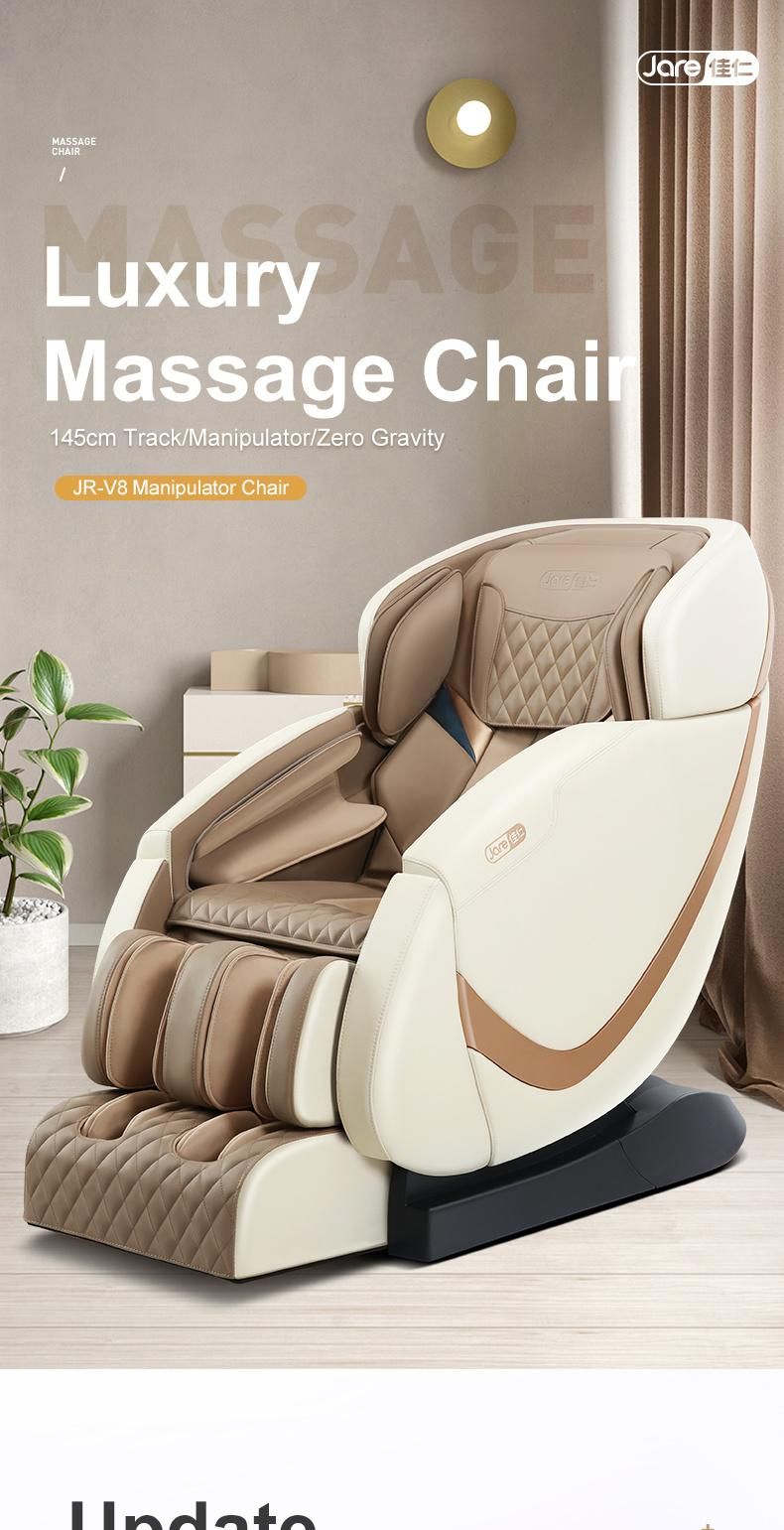 Jare V8 Luxury Automatic Shiatsu Kneading Cheap New Design Electric Zero Gravity Heated Home Body Care 4D Massage Chair