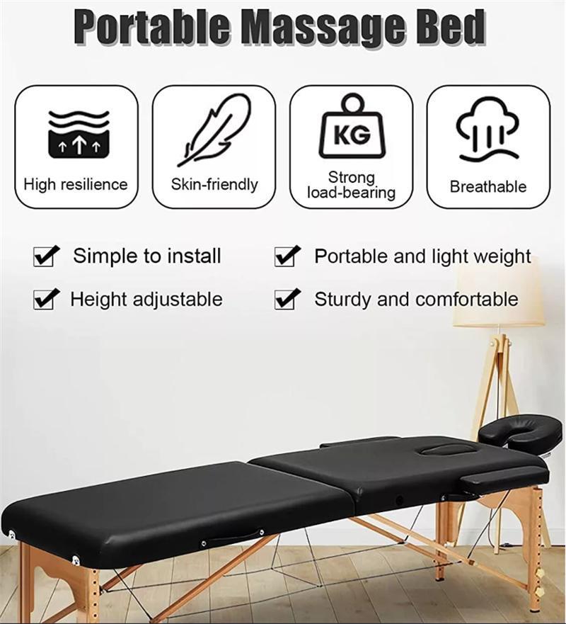 SPA Foldable Massage Bed Portable Home Beauty Treatment Tattoo Bed