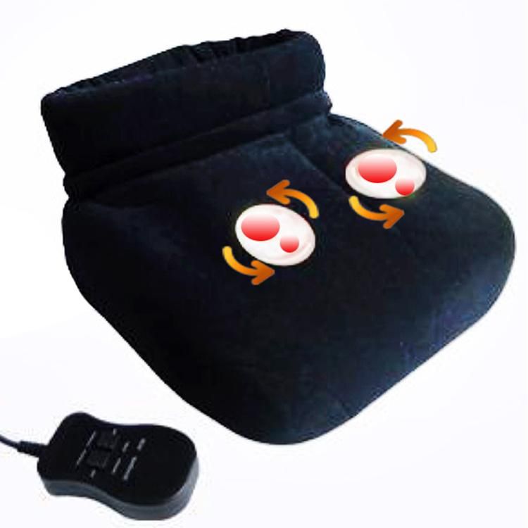 Plush Fabric Electric Shiatsu Feet Warm Massager Foot Kneading Roller Massage Boot with Heating