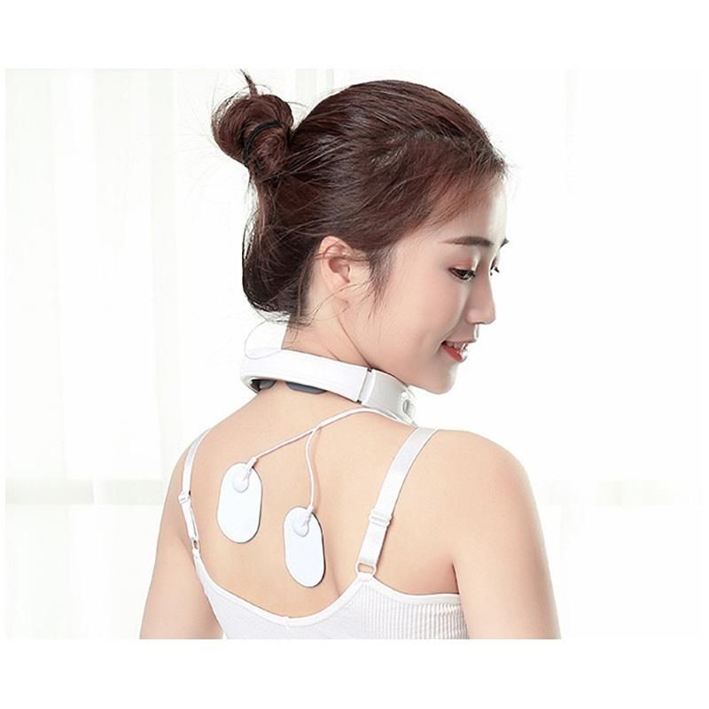 Neck Massager Cervical Vertebra Massager Electric Neck Protector Pulse Cervical Vertebra Massager 6 Kinds of Massage Modes 9 Levels of Massage Intensity