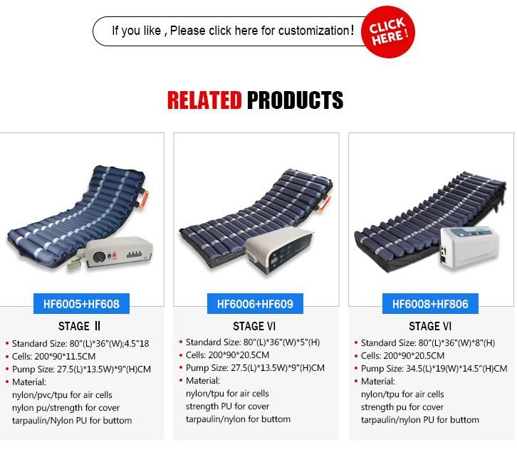 Fofo High End Foam Base Alternating Air Mattress with Pump System for Hospital ICU Bed