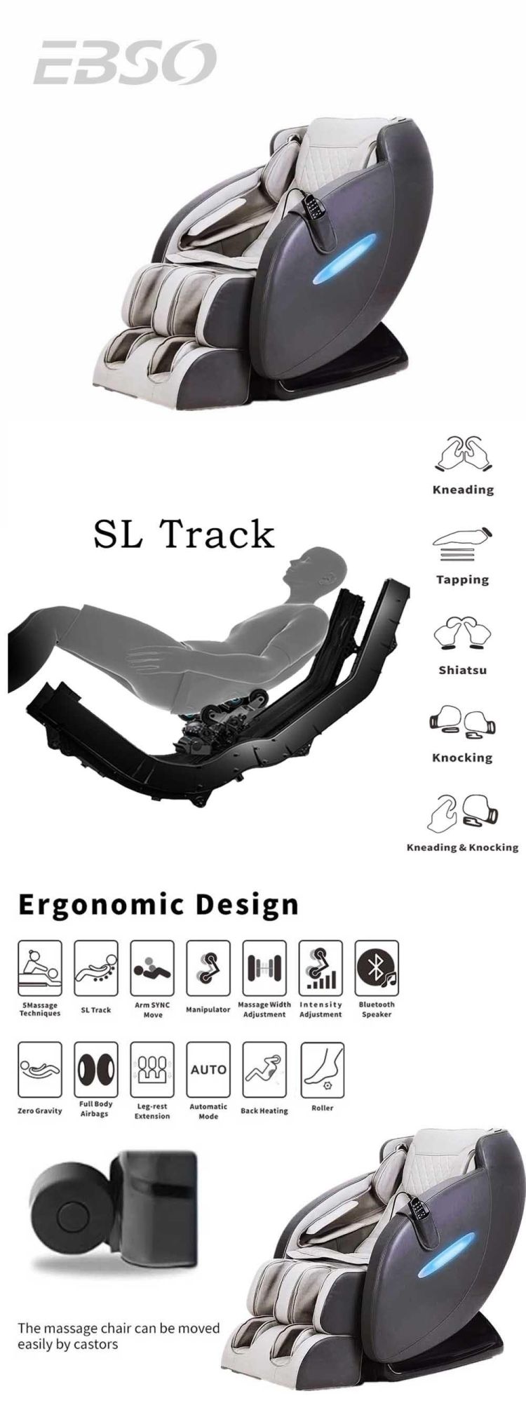 Full Body SL Track Zero Gravity Massage Chair
