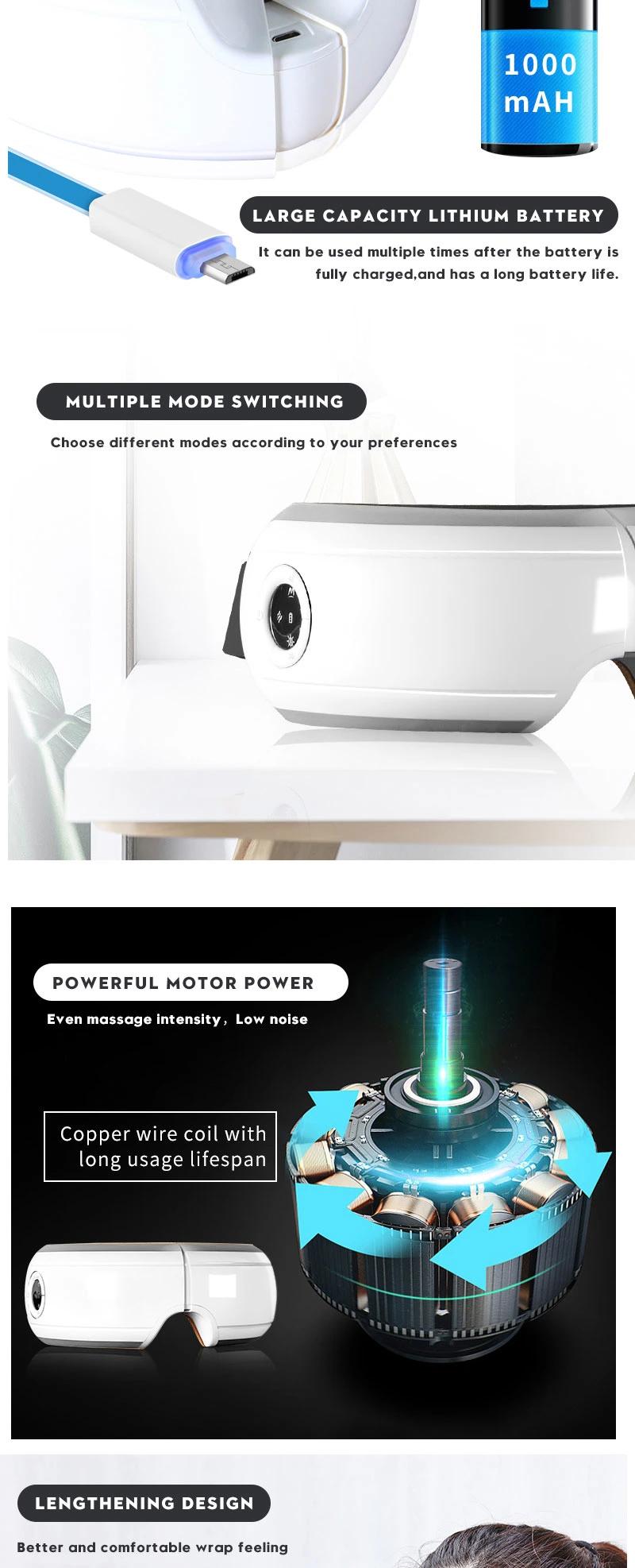 Hezheng Bluetooth Eye Care Massager Vibration Electric Music Collapsibl Heating Instrument Eyes Massager
