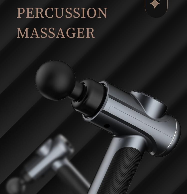 Muscle Massage Gun Deep Tissue with 6 Speeds & 4 Massage Heads Portable Handheld Percussion Massagers for Sore Muscles Palm Size Super Quiet