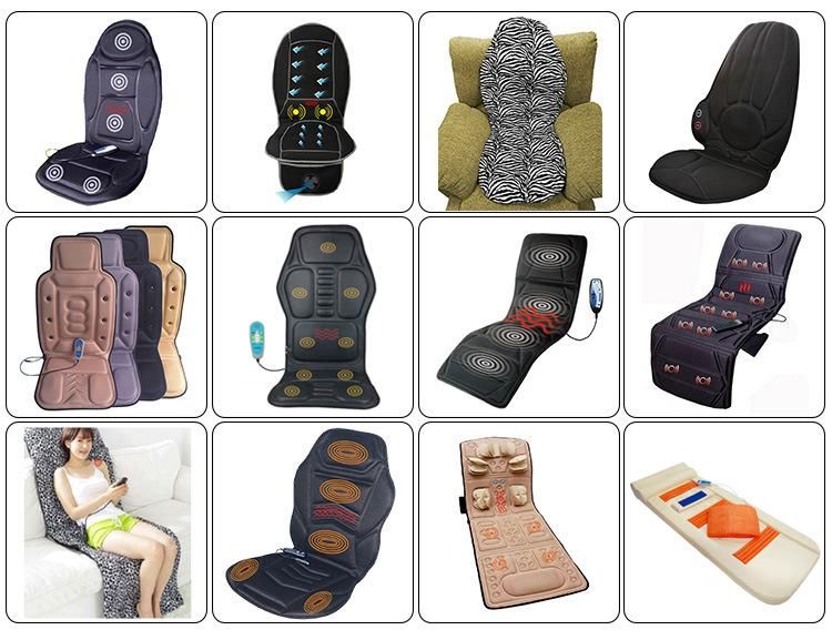 Electric Neck Shoulder Back Heated Vibration Mat Seat Massager Cushion Infrared Thermal Full Body Shiatsu Tai Chi Massage Mattress