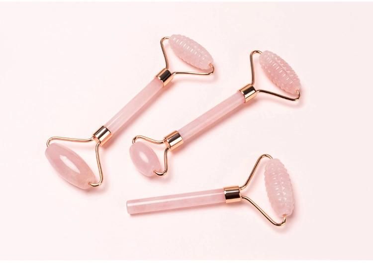 Best High Quality Private Label Facial Anti Aging Rose Quartz Pink Massage Jade Roller