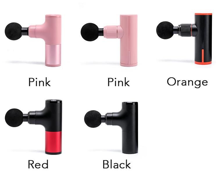 4 Gear Speed Mini Aluminium Massage Gun LCD Pink Muscle Gun Portable Pocket Massager with Type-C Port