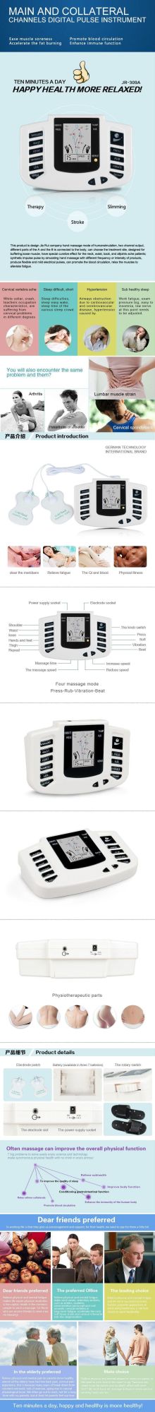 Customized LED Body Care Therapy EMS Massager with Gel Patch for Treatment