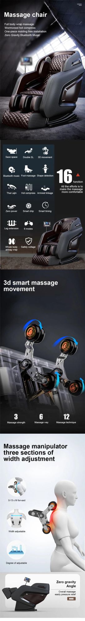 Shiatsu Kneading Heating Vibration Foot SPA Massage Chair