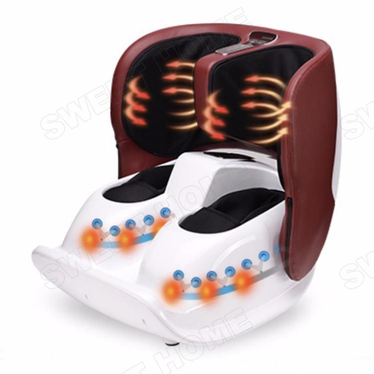 Pain Relief Electric Air Pressure Shiatsu Vibrating Leg Calf Foot Massager with Heat